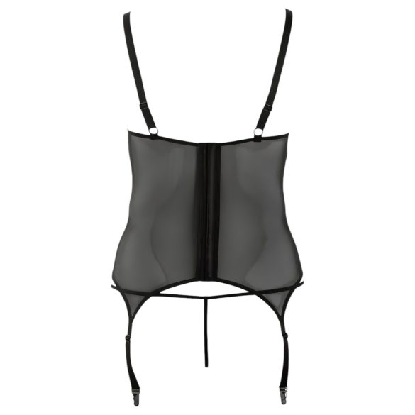 Cottelli - Цветен дамски топ за макси дами (черен) - XXL