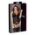 Cottelli Plus Size - Многообразен черен топ с жартиери - 3XL