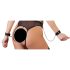 Cottelli Bondage - отворено боди с ремъци и вериги (черно) - XL