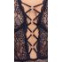 Cottelli Curves Plus Size - прозрачно дантелено боди (черно)