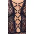 Cottelli Curves Plus Size - дамско боди с прозрачен десен - черно - 90D/XL