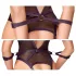 Cottelli Bondage - отворено боди с белезници за ръце - черно - M