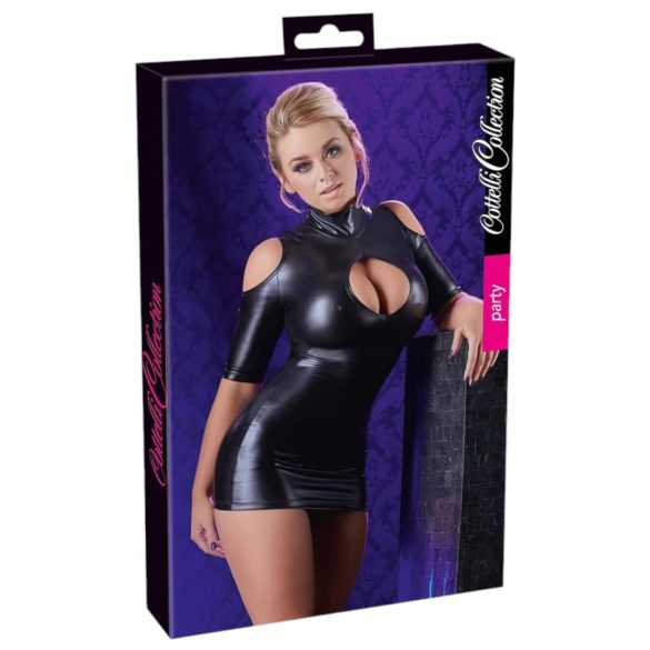 Cottelli - дамска парти рокля с открити рамене - черна