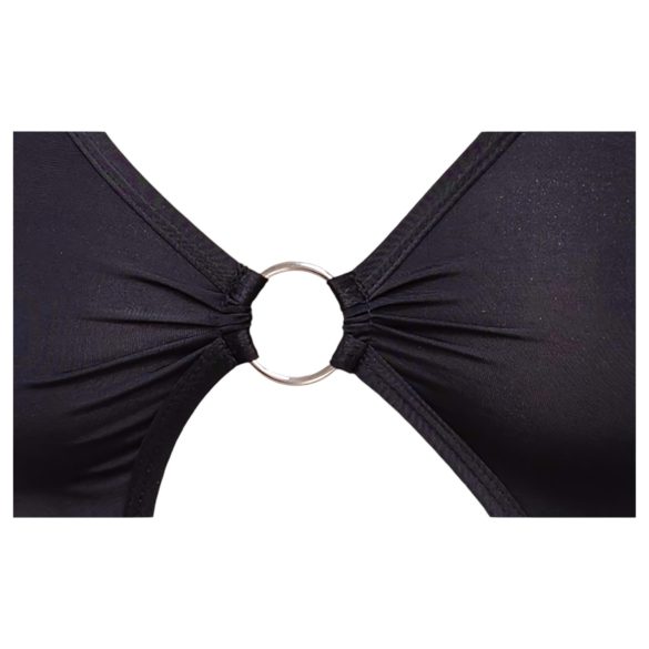 Cottelli Party - секси асиметрична рокля с пръстен - черна - L