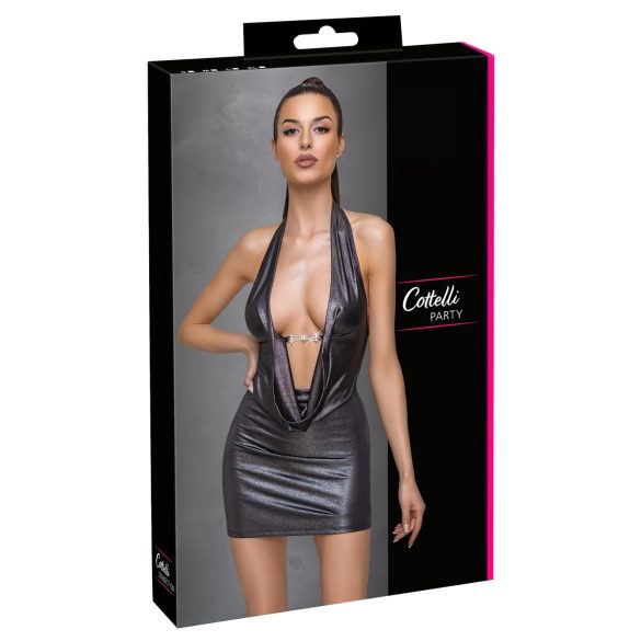 Cottelli Party - Сребриста рокля с яка - M