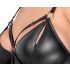 Cottelli Plus Size - рокля с белезници (черна) - 2XL