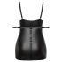 Cottelli Plus Size - рокля с белезници (черна) - 2XL