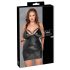 Cottelli Plus Size - рокля с белезници (черна) - 2XL