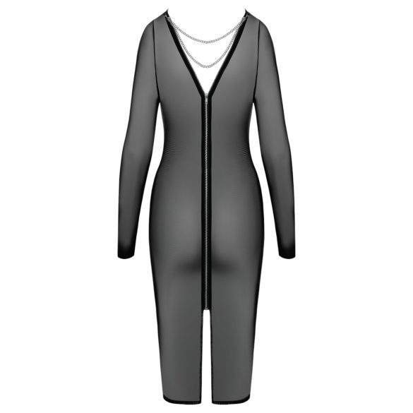 Cottelli Party - прозрачна рокля с цип - черна - L