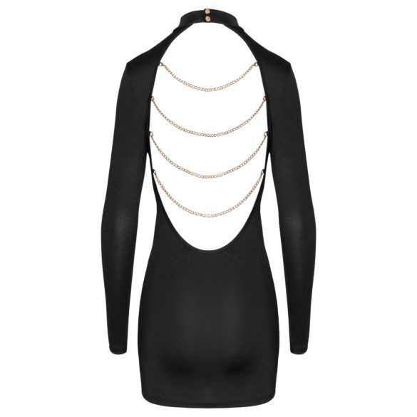 Cottelli - мини рокля с отворен гръб и верижки - черна