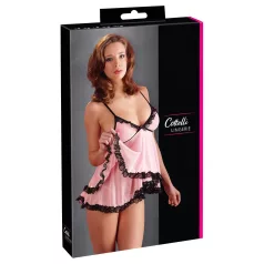   Cottelli - дамски babydoll - къдрава пола - черна - XXL