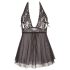 Cottelli Plus Size - ефирен дантелен бейби дол (черен)