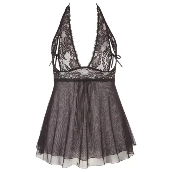 Cottelli Plus Size - дамски бебидол от дантела - черен - 3XL