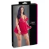 Cottelli Plus Size - секси бебидол с дантела - червен - голям размер - 4XL