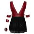 Cottelli Bondage Plus Size - бебешка нощница (червено)