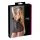 Cottelli Plus Size - нощница с дантела - прозрачна - черна - 2XL