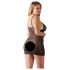 Cottelli Plus Size - дантелена прозрачна нощница (черна) - 2XL