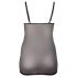 Cottelli Plus Size - дантелена прозрачна нощница (черна) - 2XL
