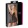 Cottelli Plus Size - дантелена прозрачна нощница (черна) - 3XL