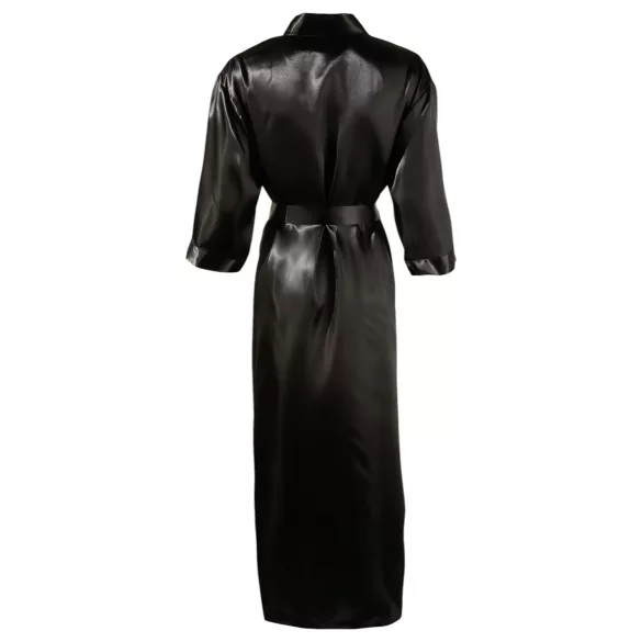 Cottelli - сатенен халат - черен - 2XL/3XL