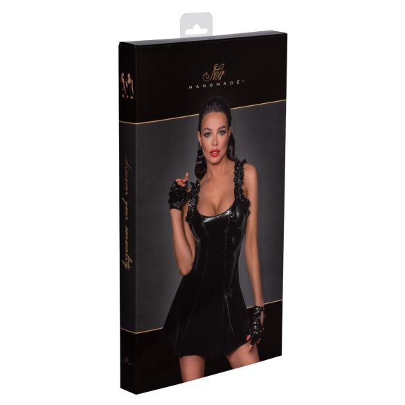 Noir - къса рокля с волани (черна) - M