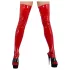 LATEX - дамски чорапи - червени - латекс - S/M