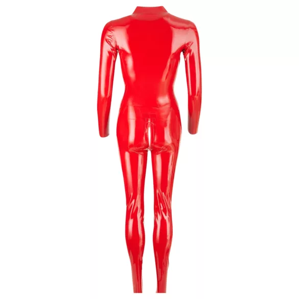 LATEX - дамски гащеризон с дълъг ръкав - червен - L