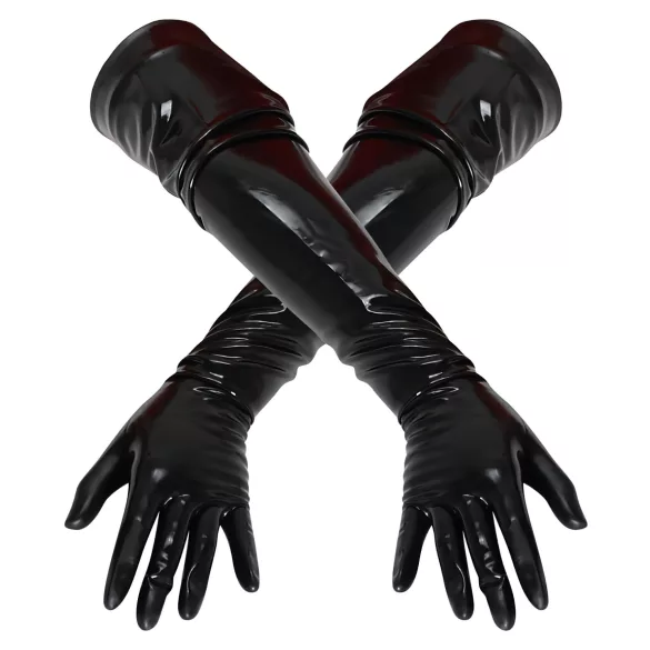 LATEX - дълги унисекс ръкавици - черни - XL