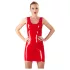 LATEX - мини рокля без ръкави - латекс - червена - S