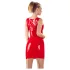 LATEX - мини рокля без ръкави - латекс - червена - M