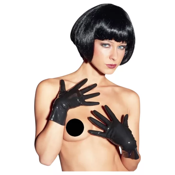 LATEX - къси унисекс ръкавици - латекс - черни - L