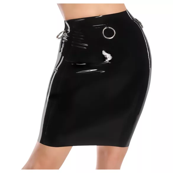 LATEX - латексна пола миди (черна)