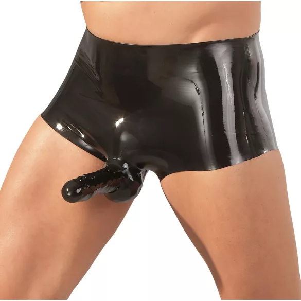 Latex - боксерки с пенис ръкав - черен - L/XL