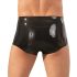 LATEX - боксерки + пенис втулка (черни) - L/XL