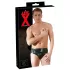 LATEX - мъжки боксерки с вътрешен пенис и анално дилдо - черни - XL