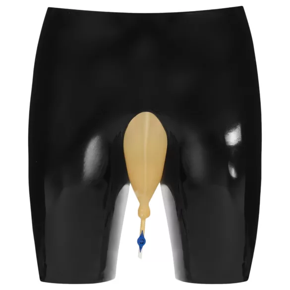 LATEX - Латексово бельо с отвор, черно