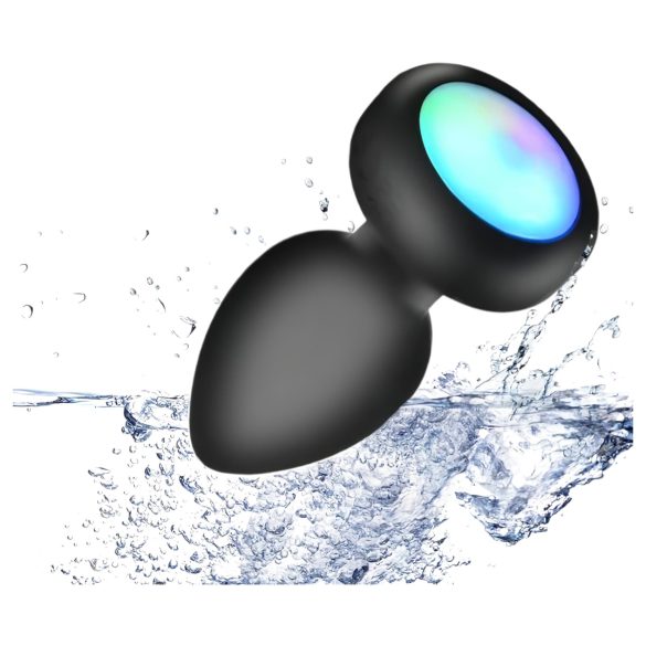 Mrow - анален вибратор с осветление и дистанционно - черен