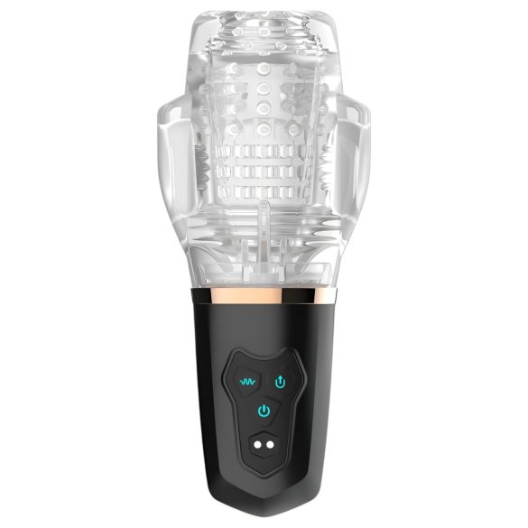 Funny Me Rocket Cup - мастурбатор с вакуум и вибрация - прозрачно/черно