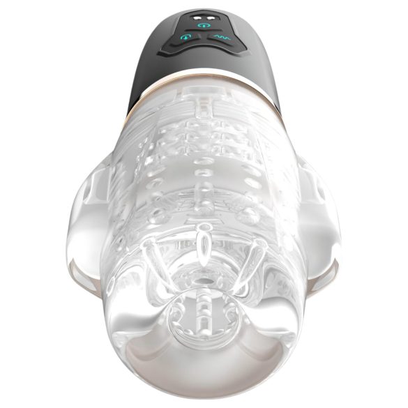 Funny Me Rocket Cup - мастурбатор с вакуум и вибрация - прозрачно/черно