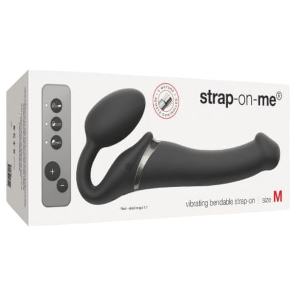 Strap-on-me M - вибратор за закрепване - среден (черен)