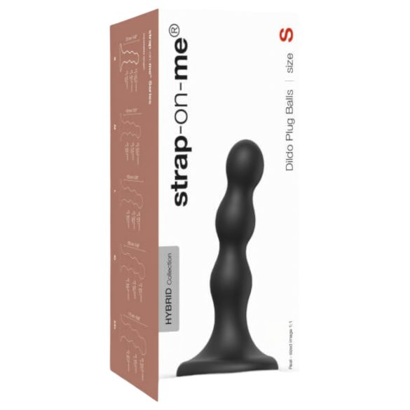 Strap-on-me Balls S - топчеста дилдо с вендуза (черен)