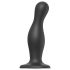 Strap-on-me Curvy L - вълнообразно дилдо с вакуумна основа (черно)