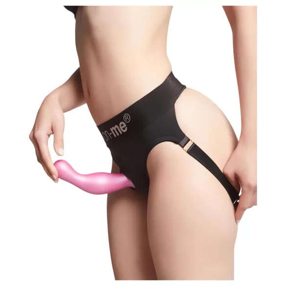 Strap-on-me Curvy S - вълнообразно дилдо с вендуза (розово)
