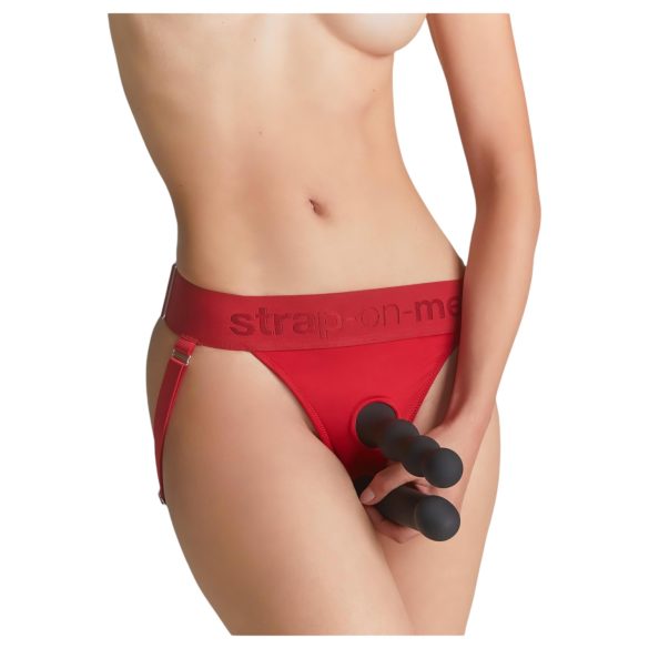 Strap-on-me - регулируем колан с дилдо - XS-XXL (червен)