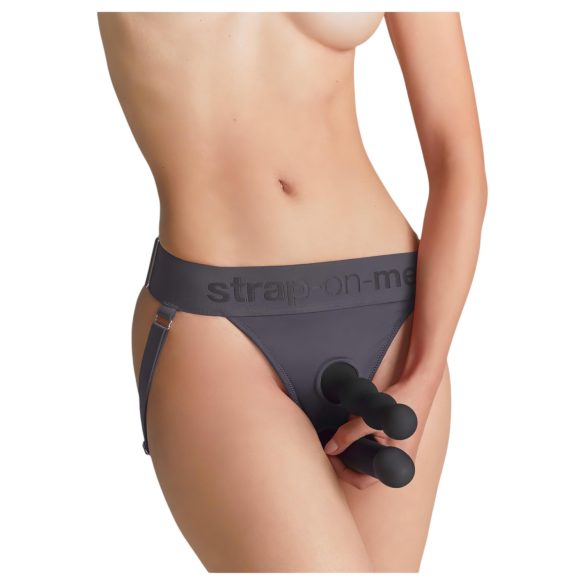 Strap-on-me - долно бельо за страпон дилдо - XS-XXL (сиво)