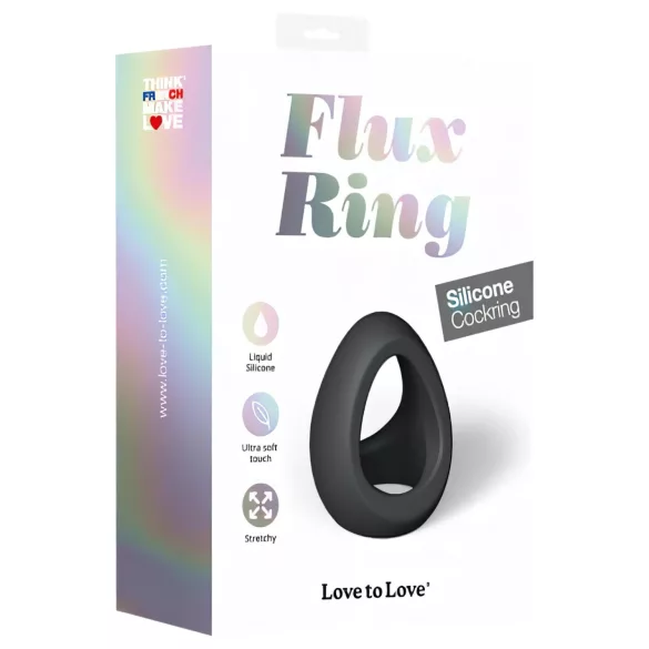 Love to Love Flux - пенис пръстен - силикон - черен