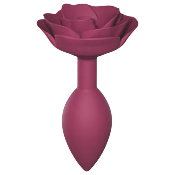 Love to Love Open Roses M - силиконов анален плъг (червен)