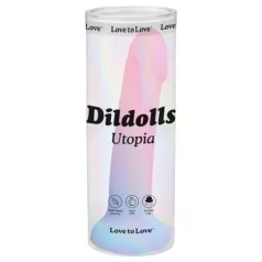   Dildolls Utopia - дилдо с вакуумна основа - силикон, цветно