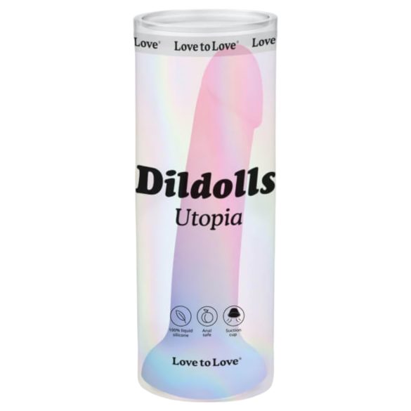 Dildolls Utopia - цветно силиконово дилдо с вендуза