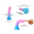 Love to Love Candy Loop - светещ силиконов вибратор с LED (розово-син) - 16,9 см